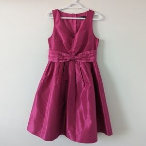 Banana Republic Mad Men Women's Size 6 Fuchsia Silk Dress Barbie Barbiecore